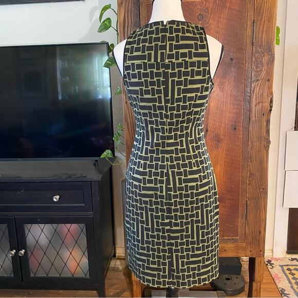 Tibi Women's Bodycon Midi Dress Size 6 Geometric Sleeveless Party Cocktail Dress - Picture 5 of 8